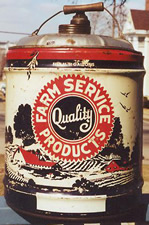 5 Gallon Round Motor Oil Can